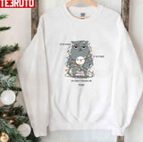 Funny Cat Christmas Lights I'm Fine Everything Is Fine Sweatshirt