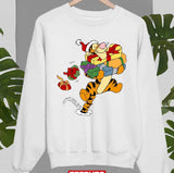 Christmas Design Tigger In Winnie The Pooh Holding Presents Unisex Sweatshirt
