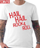 Hail Hail Rock N Roll Red Text Chuck Berry Unisex T-Shirt