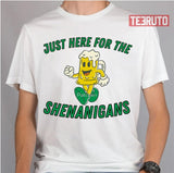 Here For Shenanigans St Patricks Day Shamrock 2023 Unisex T-Shirt