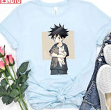 Chibi Megumi Fushiguro With Cute Wolfs Jujutsu Kaisen Unisex T-Shirt