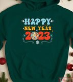 Happy New Year 2023 Classic Retro Disco Ball Snowflakes Unisex T-Shirt