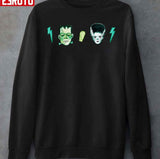 Frank And Bride Frankenstein Monster  With His Bride Unisex Sweatshirt