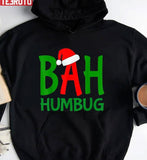 Christmas Green Typo Scrooge Bah Humbug Unisex Sweatshirt