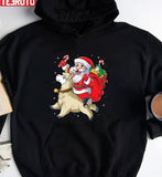 Fa La La Llama Christmas Santa Llamacorn Unicorn Unisex Sweatshirt