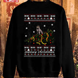 Christmas Tree Knocked Down By A Cat Unisex Sweatshirt