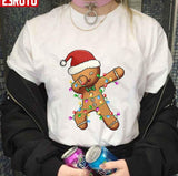 Gingerbread Man Christmas Lights Santa Dabbing Through The Snow Unisex Sweatshirt