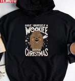 Have Yourself A Wookiee Little Christmas Sketched Star Wars Wookiee Chewbacca Unisex Sweatshirt