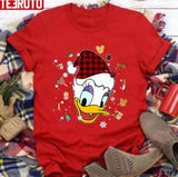 Disney Merry Christmas With Funny Cartoon Characters Daisy Duck Unisex Sweatshirt