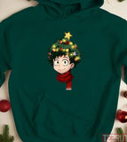 Izuku Christmas Tree Funny Lights Design Unisex Sweatshirt