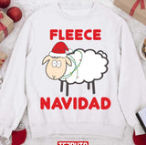 Fleece Navidad Christmas Funny Sheep Holiday Unisex Sweatshirt