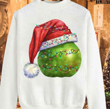 Green Apple Christmas Tree Lights Unisex Sweatshirt