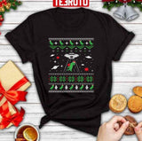 Dinosaur Ugly Christmas Sweater Alien Ufo Trex Unisex Sweatshirt