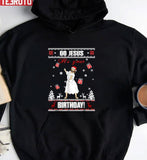 Go Jesus It's Your Birthday Ugly Christmas Pattern Merry Christmas Unisex Sweatshirt