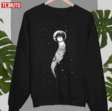 Drifting In Otter Space White Design Unisex T-Shirt