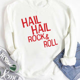 Hail Hail Rock N Roll Red Text Chuck Berry Unisex T-Shirt