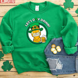 Garfield Lets Day Drink Beer Saint Patrick's Day Unisex Sweatshirt