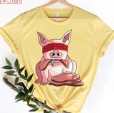 Gluttony Hawk Eating Pork Seven Deadly Sins Unisex T-Shirt