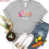 Funny Gnome Easter Day Love Easter Women T-Shirt