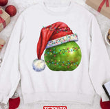 Green Apple Christmas Tree Lights Unisex Sweatshirt