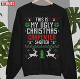 Carpenter Ugly Christmas Sweater Pattern Design Unisex Sweatshirt