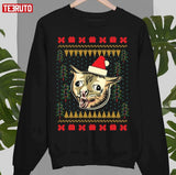 Coughing Cat Meme Ugly Christmas Sweater Unisex Sweatshirt