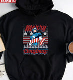 Captain American Ugly Christmas Pattern Unisex Sweatshirt
