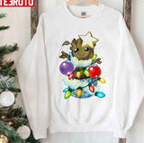 Groottree Baby Groot Wraped In Christmas Lights Unisex Sweatshirt