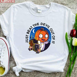 Halloween Pumpkin Just Beat The Devil Out Of It Unisex T-Shirt