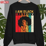 Grunge Black History Month Afro Melanin Black Women Afro American Unisex T-shirt