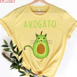 Hug Me Right Meow Avogato Cute Art Unisex T-Shirt