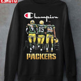 Green Bay Packers Champion Brett Favre Bart Starr And Aaron Rodgers Unisex T-Shirt