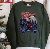 In Snow On A Motorcycle For Enthusiasts Unisex Sweatshirt