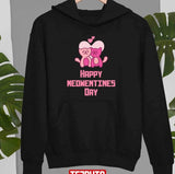 Happy Meowentines Day Pink Cats Valentine Unisex Sweatshirt