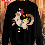 Christmas Siam Cat Cute Design Cat Lover Unisex Sweatshirt