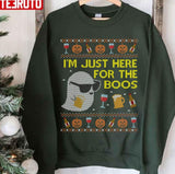Here For The Boos Ghost Unisex Sweatshirt