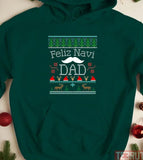 Feliz Navi Dad Ugly Christmas Pun Mustache Design Unisex Sweatshirt