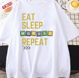Eat Sleep Wordle Repeat Funny Unisex Sweatshirt