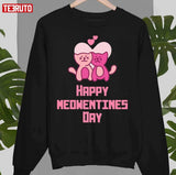 Happy Meowentines Day Pink Cats Valentine Unisex Sweatshirt