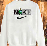 Green Imposter Christmas Tree Nike Logo Sweatshirt