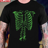 Green Ribcage Halloween Unisex T-Shirt
