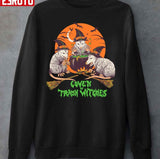 Coven Of Trash Witches Halloween Art Unisex Sweatshirt