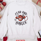 Cute Design Devil Fear And Hunger Unisex Sweatshirt