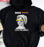 Cool Pride Month More Pride Less Prejudice Unisex T-Shirt