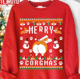 Funny Corgi Lover Ugly Christmas Unisex Sweatshirt