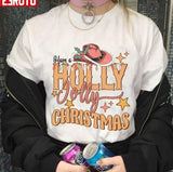 Design Holly Jolly Christmas Retro Western Christmas Unisex Sweatshirt