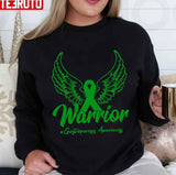 Green Awareness Ribbon With Wings Warrior Unisex T-Shirt