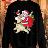 Fa La La Llama Christmas Santa Llamacorn Unicorn Unisex Sweatshirt