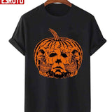 Creepy Pumpkin Michael Myers And Skull Halloween Ends Horror Movie Unisex Sweatshirt