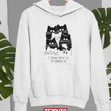 I Think There's A Spy Among Us Black White Cute Cat Unisex Sweatshirt